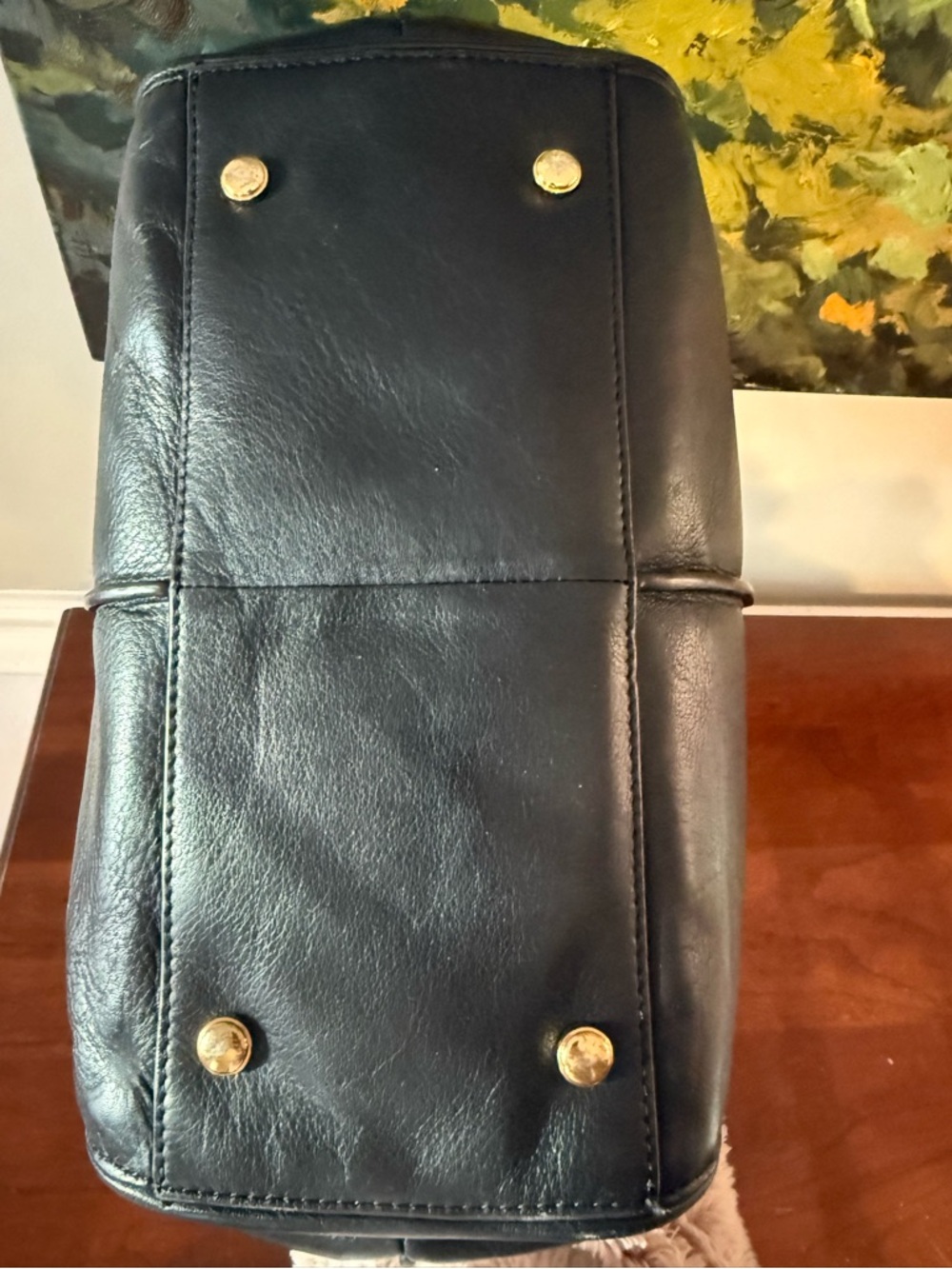 🖤 B. Makowsky Butter Soft Black Leather Bowling / Doctor’s Bag 🖤 - Picture 11 of 14